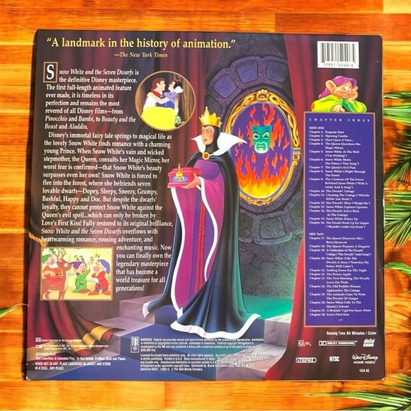 Disney’s Snow White and the Seven Dwarfs - Masterpiece Collection - LaserDisc - Picture 2 of 9